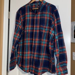 Chaps Performance flannel button shirt; colorful, soft 100% cotton (XXL) EUC!